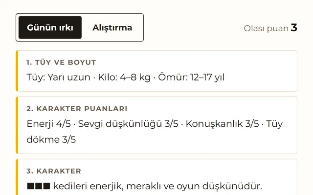 Irkı Bil oyunundan bir görüntü